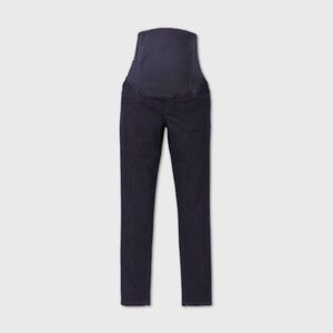 Isabel Maternity Crossover Panel Maternity Jeggings in Dark Wash